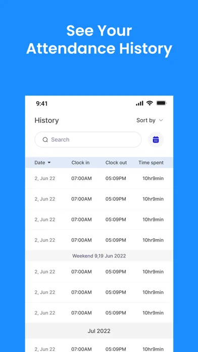 ภาพหน้าจอของ iota Attendance